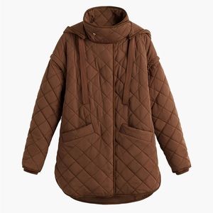 Cuyana Convertible Puffer in Chestnut Medium